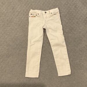 Polo by Ralph Lauren Cream Kids Slim Jeans with Colorful Pocket Detail 0402